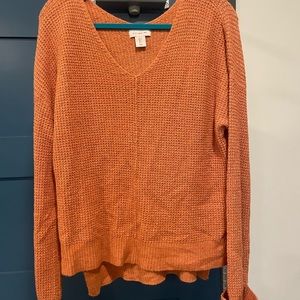 Burnt Orange V neck Sweater